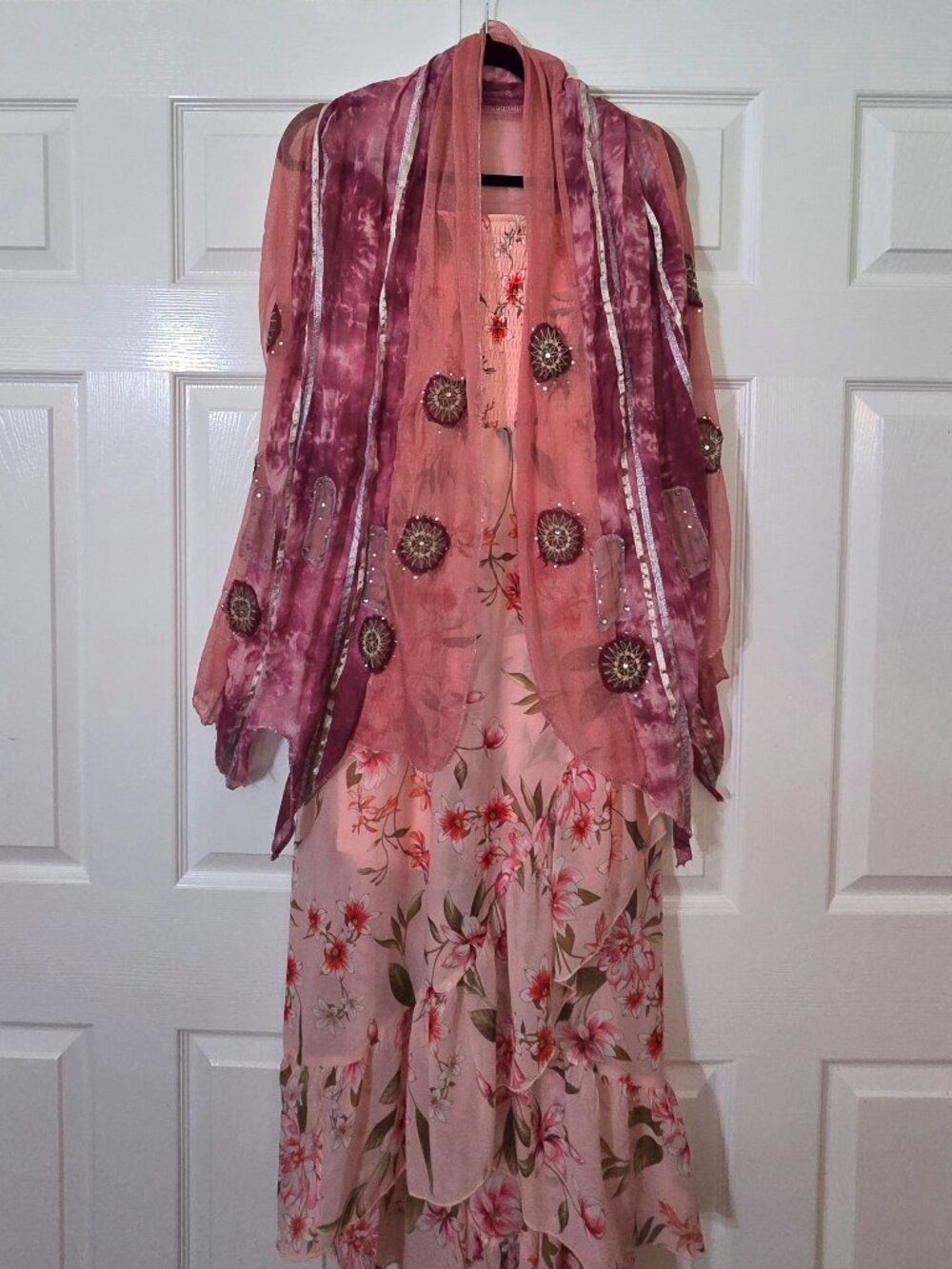 Strapless Ruffle Maxi - Ethereal Floral - Picture 7 of 7